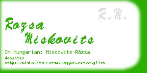 rozsa miskovits business card